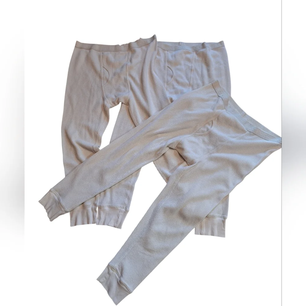 Vintage Joe Boxer Thermal Long Johns Base Layer Lot of 3 Men's Size Large Cozy